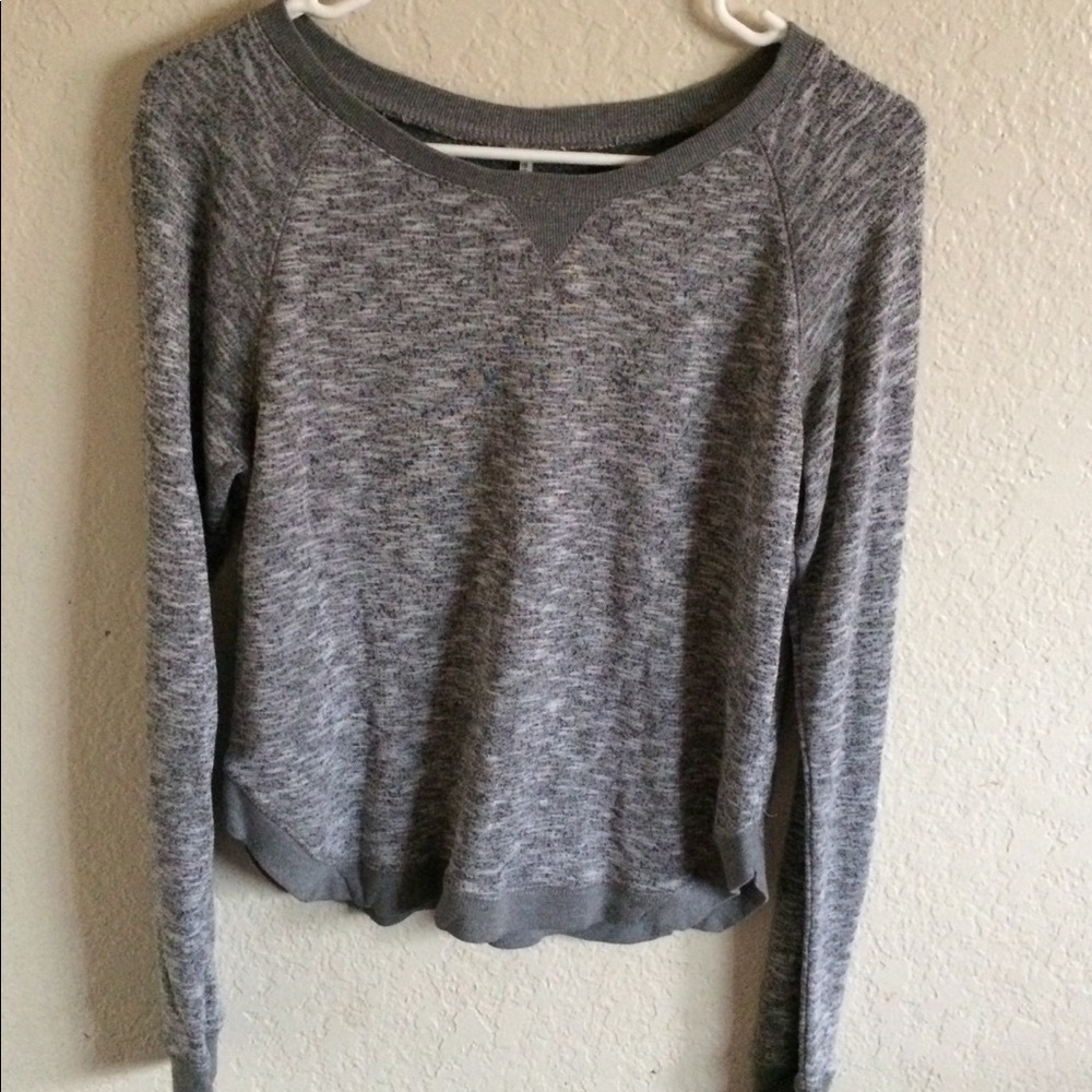 Gray crew neck sweater